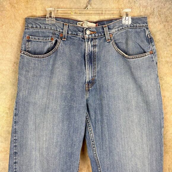 Vintage Y2K Levis 559 Denim Jeans Mens 36x30 Relaxed Fit Straight Leg Blue - Picture 5 of 10